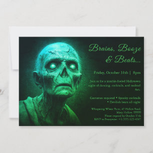 Zombie Invasion   Halloween Costume Party Invitation
