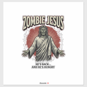 Zombie Jesus Vintage Engraving Funny Shirt Design_