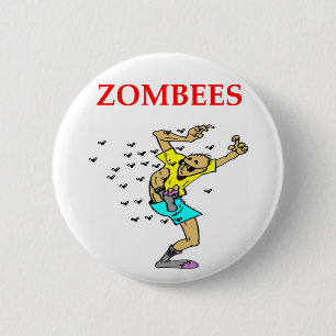 zombie joke 6 cm round badge