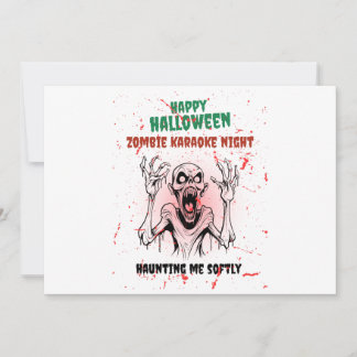 Zombie Karaoke Night – Funny Halloween Party Invitation