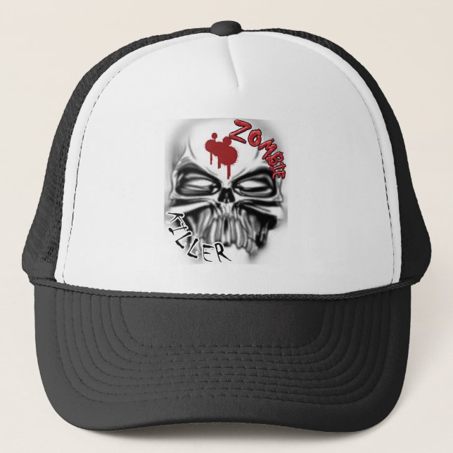 zombie killer 3 trucker hat (Front)