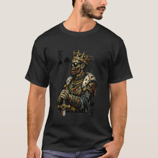 Zombie King Spades Halloween Matching Couple Playi T-Shirt