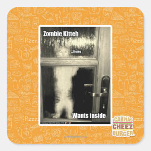 Zombie Kitteh Square Sticker