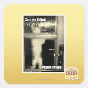 Zombie Kitteh Square Sticker
