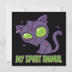 Zombie Kitten Is My Spirit Animal Card