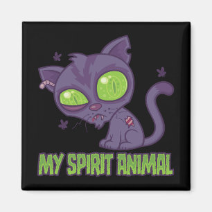 Zombie Kitten Is My Spirit Animal Magnet