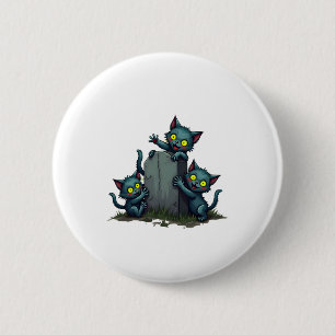 Zombie Kitten Uprising 6 Cm Round Badge