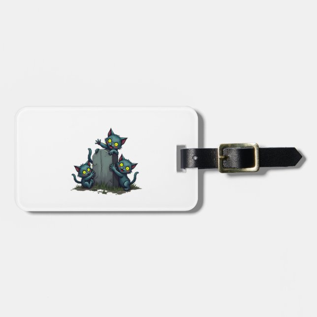 Zombie Kitten Uprising Luggage Tag (Front Horizontal)