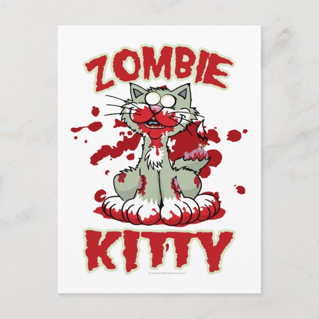 Zombie Kitty Postcard (Front)
