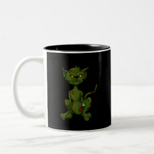zombie-kitty Two-Tone coffee mug