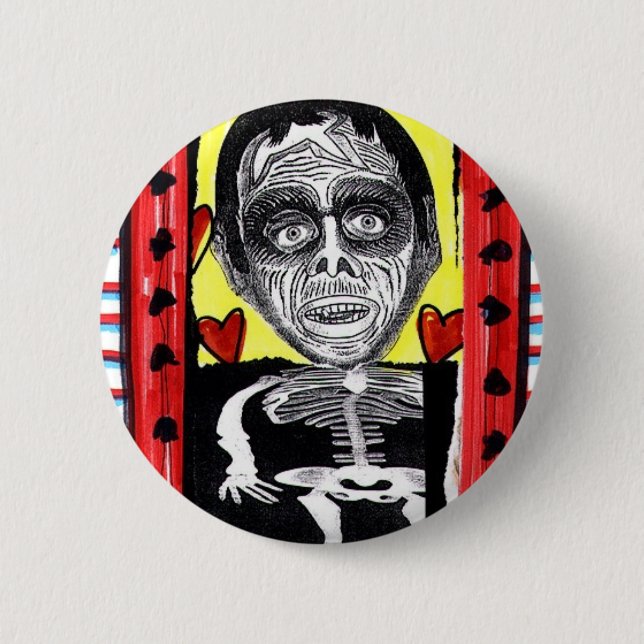 Zombie Love 6 Cm Round Badge (Front)