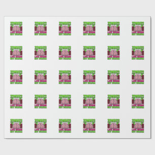 Zombie Love Brains Not Drama Vintage Horror Design Wrapping Paper
