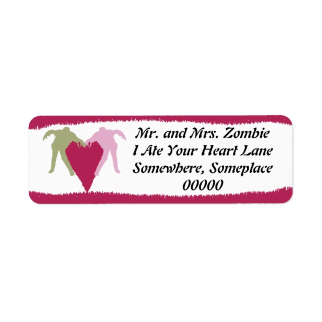 Zombie Love Heart Label (Front)