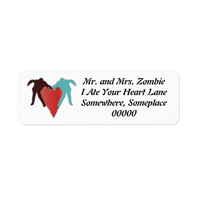 Zombie Love Heart Label (Front)