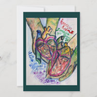 Zombie Love Poem Art  Painting Invitations