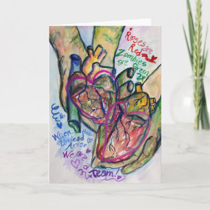 Zombie Love Poem Greeting or Note Art Cards