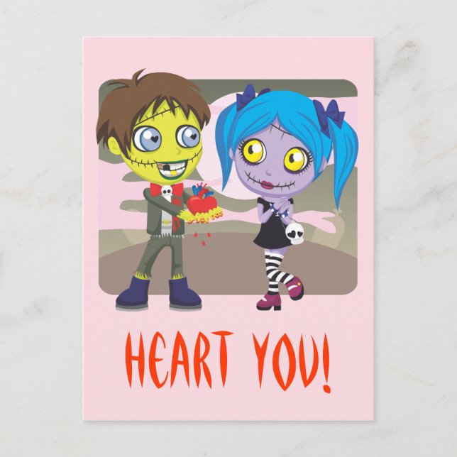 Zombie Love Postcard (Front)