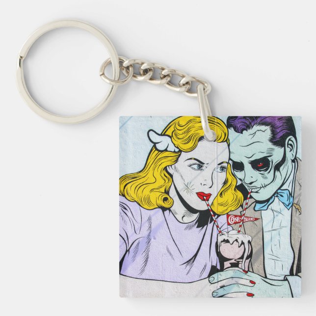 zombie love shake key ring (Front)