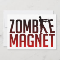 ZOMBIE MAGNET invitation, customise
