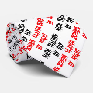 Zombie Math Teacher Tie