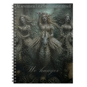 Zombie Mermaids on a Seahorse Unicorns Notebook