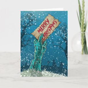 Zombie Merry Christmas Holiday Card