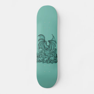 Zombie mit Drache Skateboard