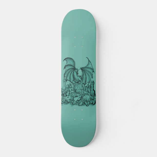 Zombie mit Drache Skateboard (Front)