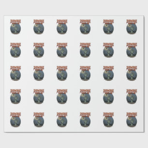 Zombie Mode Halloween Hand Moon Graveyard_1 Wrapping Paper