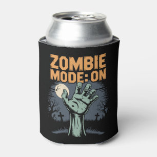 Zombie Mode On Scary Halloween T shirt Can Cooler