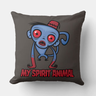 Zombie Monkey Is My Spirit Animal Cushion
