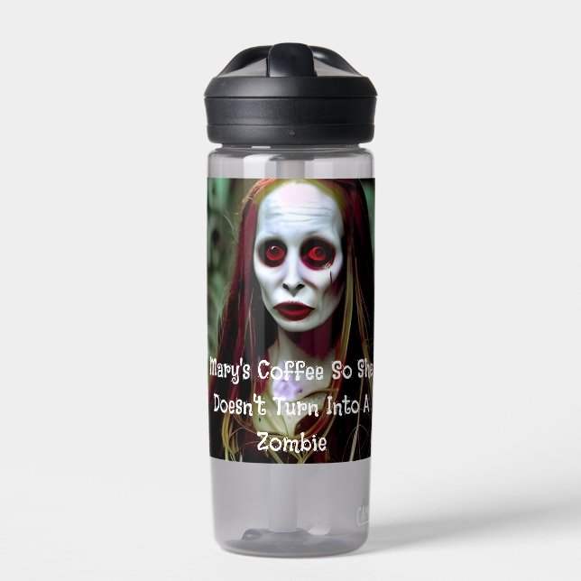 Zombie Monogram Water Bottle (Front)