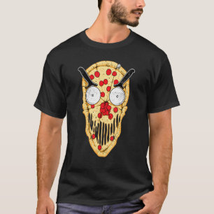 Zombie Monster Pizza Scary Horror Pizza Halloween T-Shirt