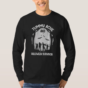 Zombie Moon Bats My Stomach Hurts Tummy  Halloween T-Shirt