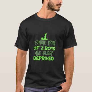 Zombie Mum of 2 Boys Sleep Deprived Halloween Wome T-Shirt