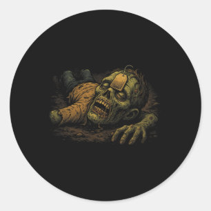 Zombie Npc Teag - Funny Tea G Gamer Meme Halloween Classic Round Sticker