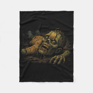 Zombie Npc Teag - Funny Tea G Gamer Meme Halloween Fleece Blanket
