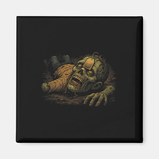 Zombie Npc Teag - Funny Tea G Gamer Meme Halloween Magnet (Front)