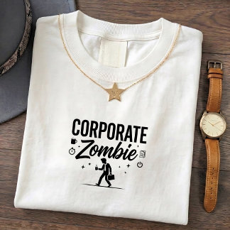 Zombie Office Joke Funny Graphic Tee