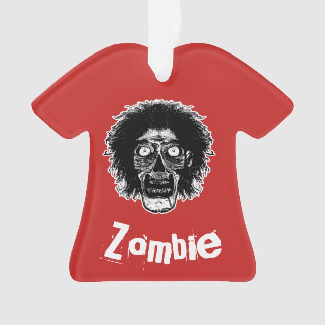 Zombie - On Red Ornament (Front)
