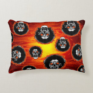 Zombie Orange Eyes Decorative Cushion
