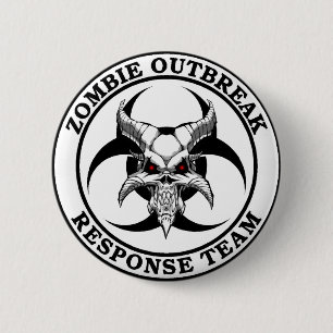 Zombie Outbreak Biohazard Demon 6 Cm Round Badge