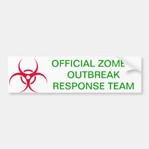 Zombie Outbreak Bumper Sticker