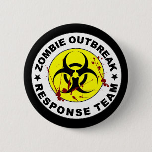 Zombie Outbreak Response Team. 6 Cm Round Badge