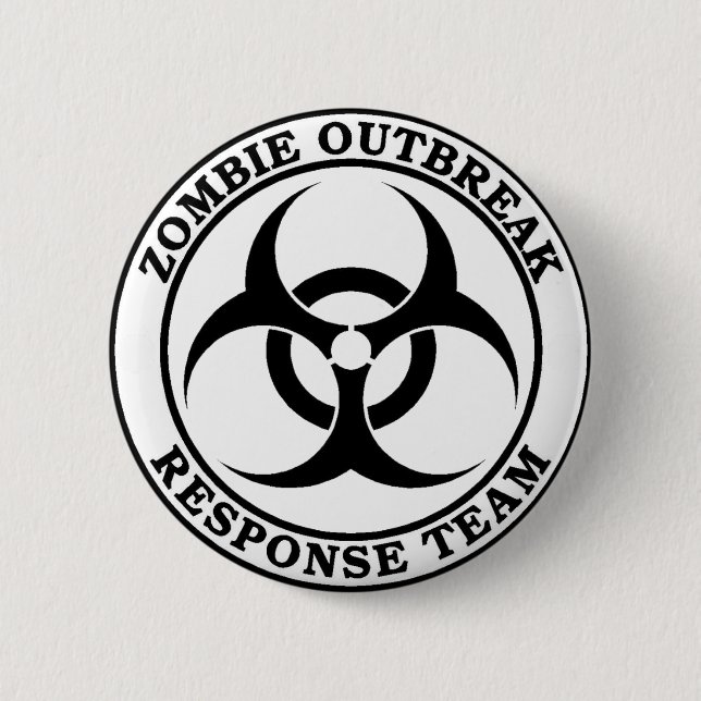 Zombie Outbreak Response Team (Biohazard) 6 Cm Round Badge (Front)