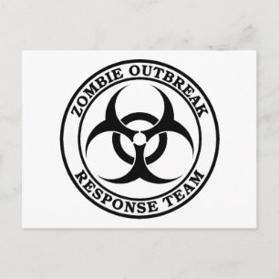 Zombie Outbreak Response Team (Biohazard) Postcard
