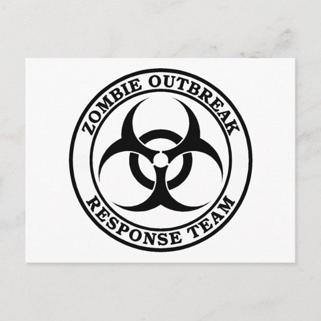 Zombie Outbreak Response Team (Biohazard) Postcard (Front)