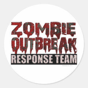 Zombie Outbreak Response Team Classic Round Sticker