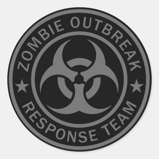 Zombie Outbreak Response Team Classic Round Sticker (Front)