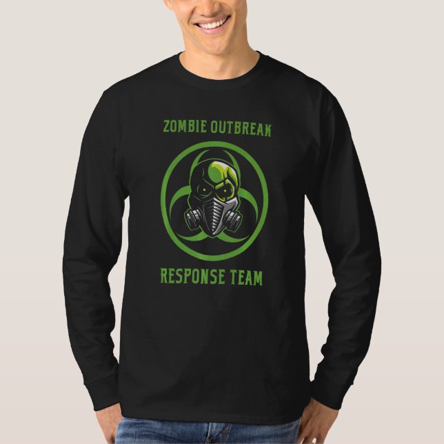 Zombie Outbreak Response Team  Halloween T-Shirt (Front)